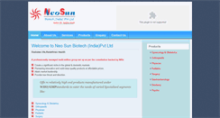 Desktop Screenshot of neosunbiotech.com