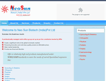 Tablet Screenshot of neosunbiotech.com